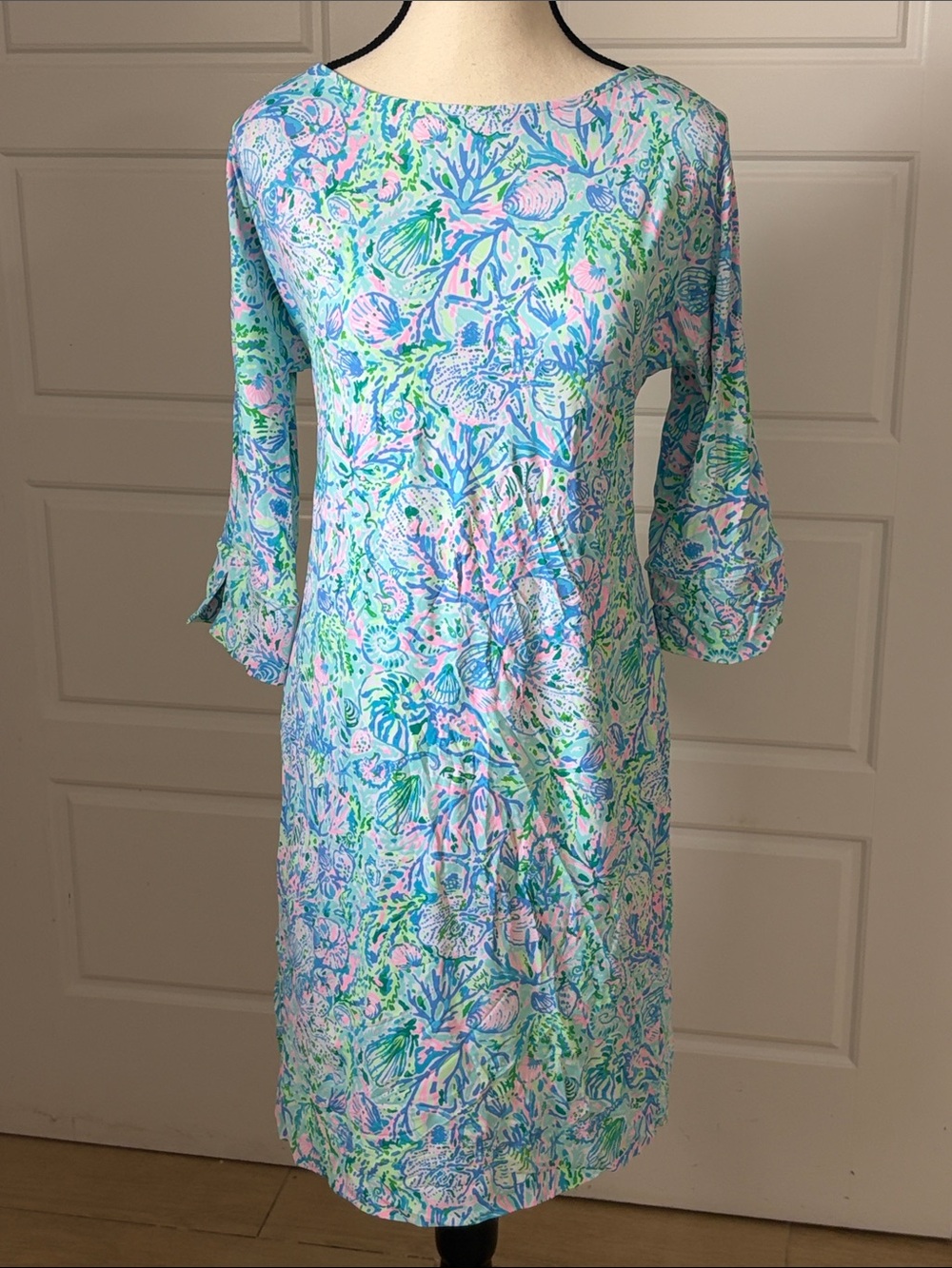 Lilly Pulitzer Braedyn UPF 50+ dress Surf Blue Soleil It to me sz S